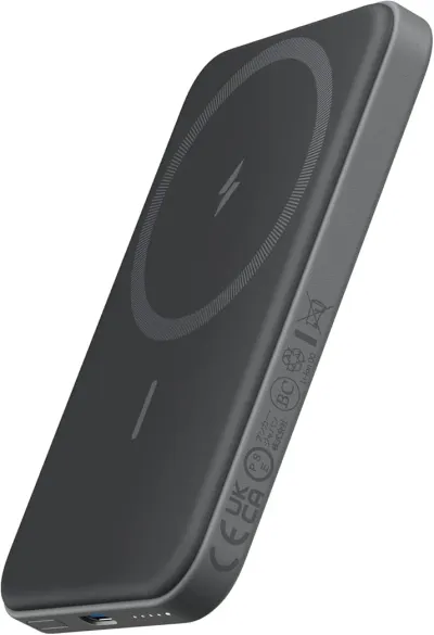 Anker 621 Magnetic Portable Charger (MagGo), 5,000mAh Wireless Power Bank with USB-C Cable, Magsafe-Compatible Battery Pack for iPhone 16/15/14/13/12 Series